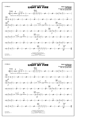 Light My Fire (arr. Paul Murtha) - Cymbals