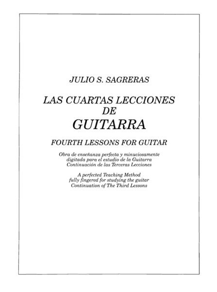 Julio S Sagreras Guitar Lessons Books 4-6 Advanced Technique