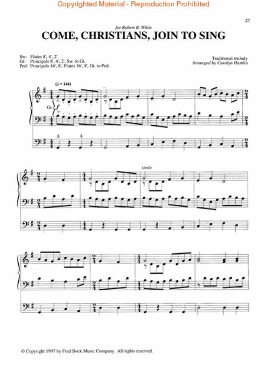 Worship Hymns for Organ – Volume 1 Organ scores gallery preview page 4