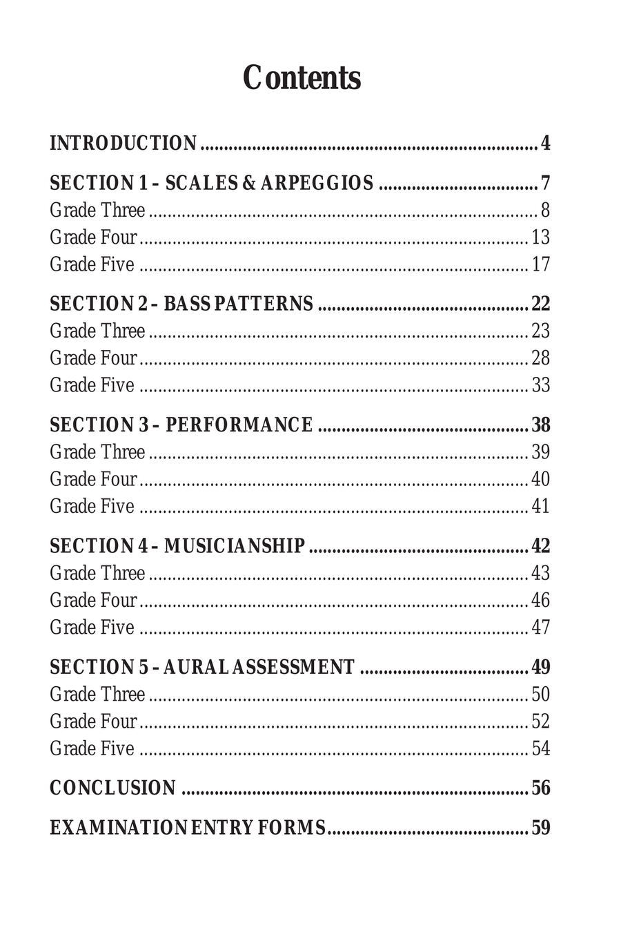 RGT Bass Guitar Playing Intermediate Grade 3-5 Bass Guitar scores gallery preview page 4