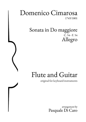 Book cover for Sonata in C major, Allegro, C. 54, F. 54_Flute and Guitar.