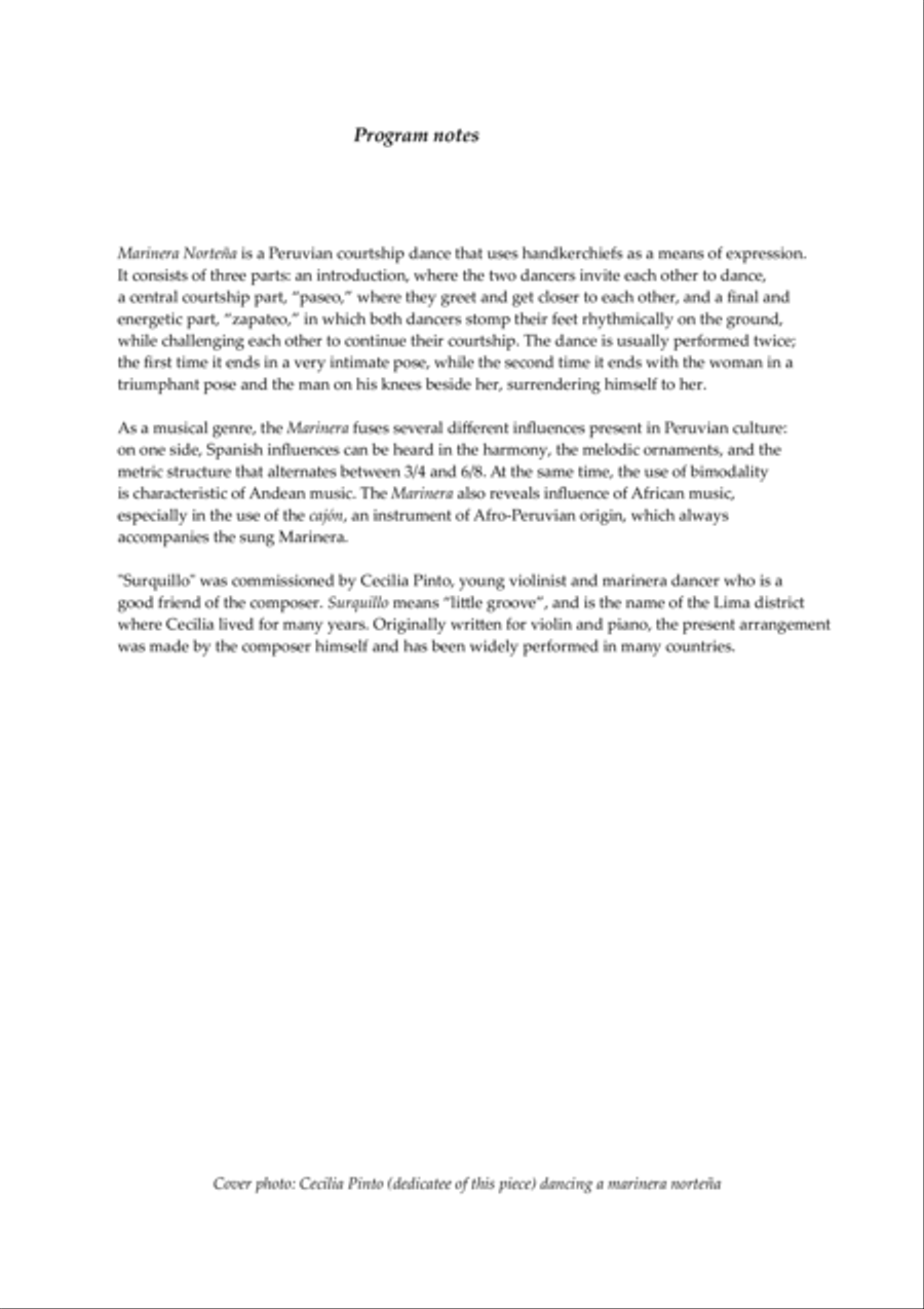 SURQUILLO for flute and piano Flute Solo scores gallery preview page 2