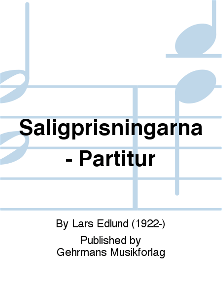 Saligprisningarna - Partitur