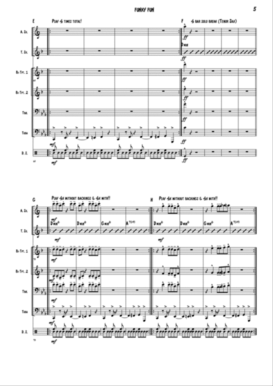 Funky Fun Small Ensemble scores gallery preview page 5