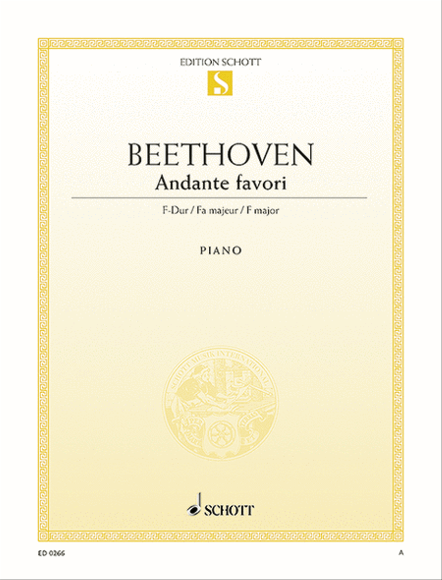 Andante favori F major, WoO 57 Piano Solo scores gallery preview page 1