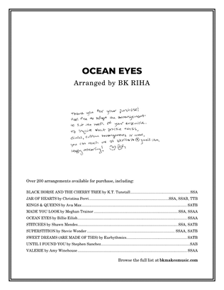 Book cover for Ocean Eyes