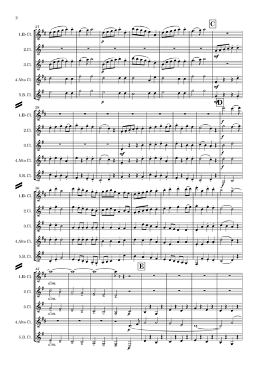 Holst: 2nd Suite in F Op. 28 No.2 - clarinet quintet Clarinet Quintet scores gallery preview page 3