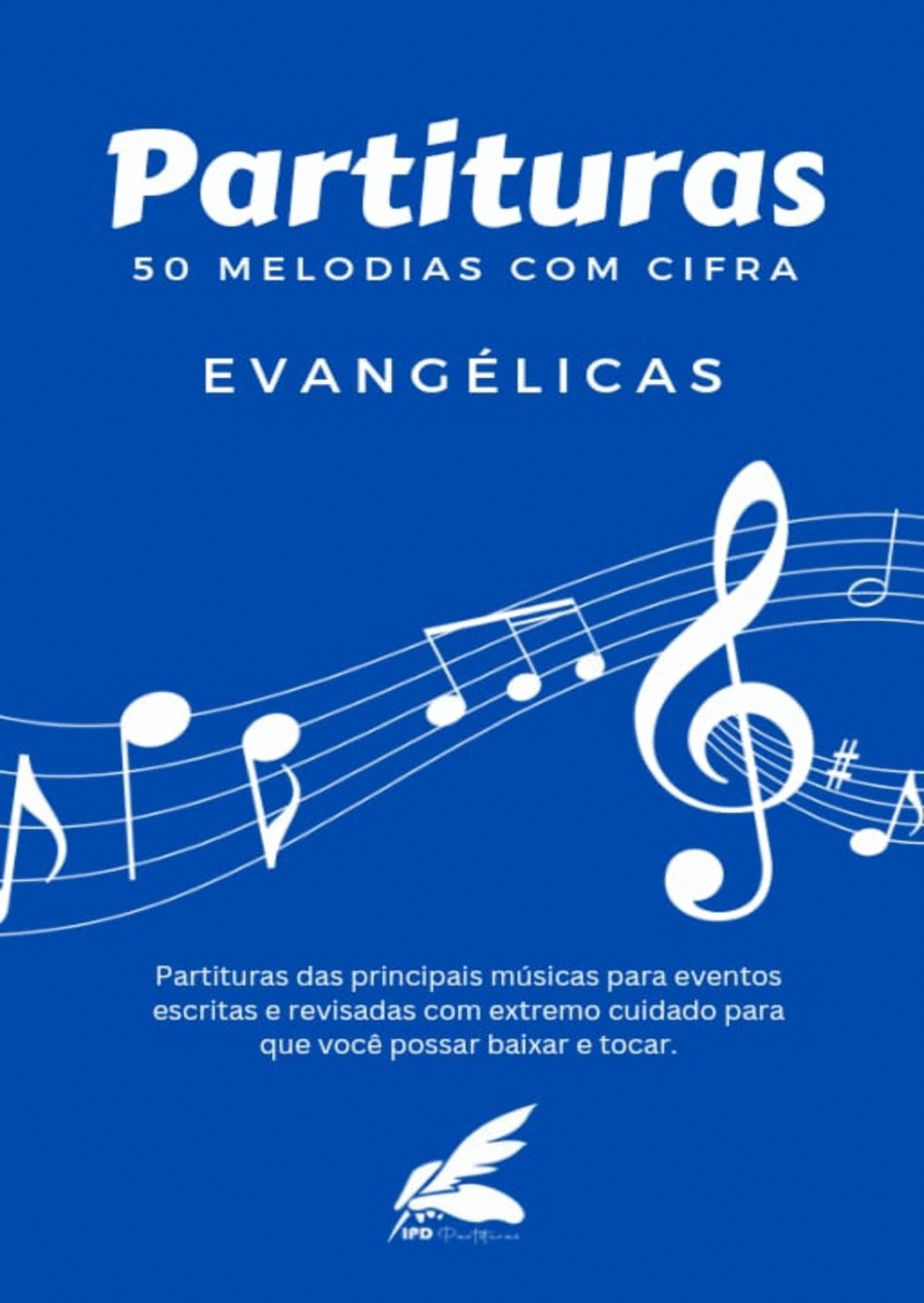 Partituras - 50 Melodias com cifra - Livro Evangélicas Flute scores gallery preview page 1