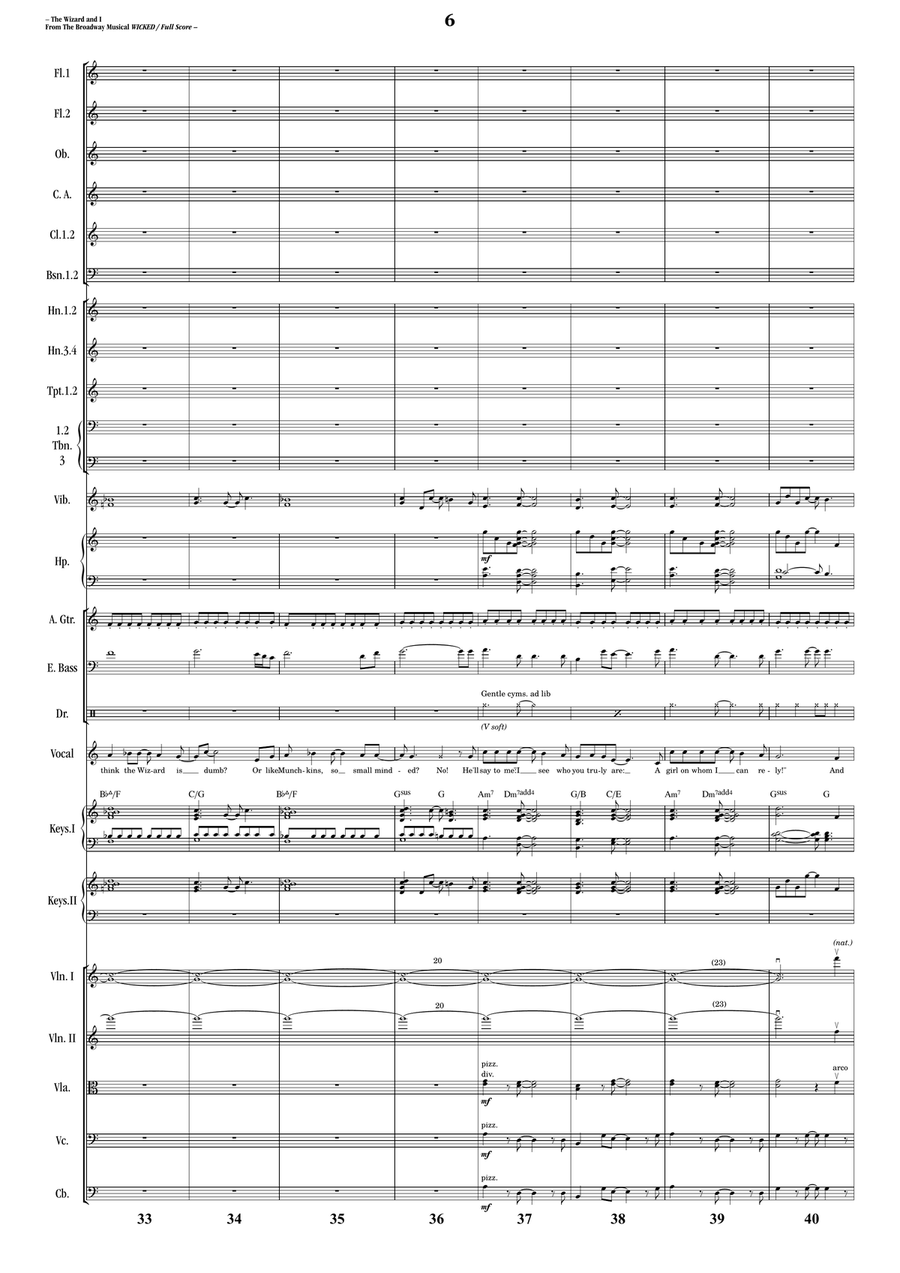 The Wizard And I Full Orchestra scores gallery preview page 6