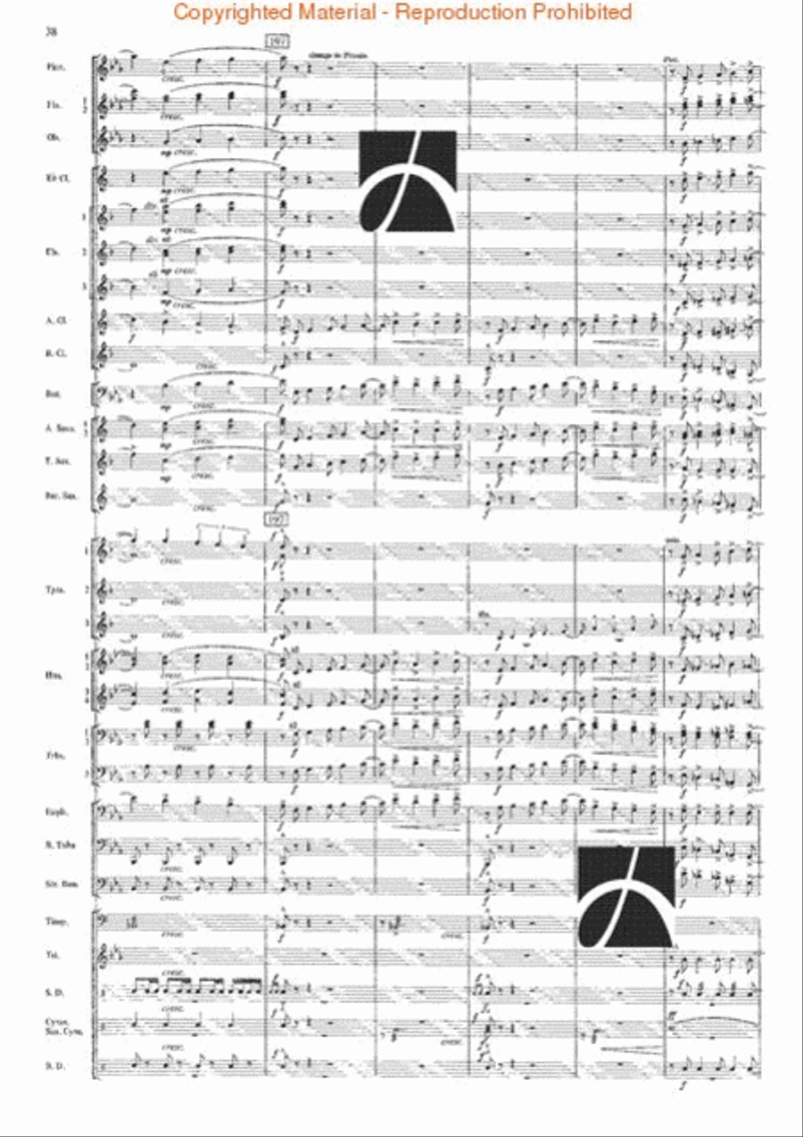 The Seventh Night of July Concert Band scores gallery preview page 35