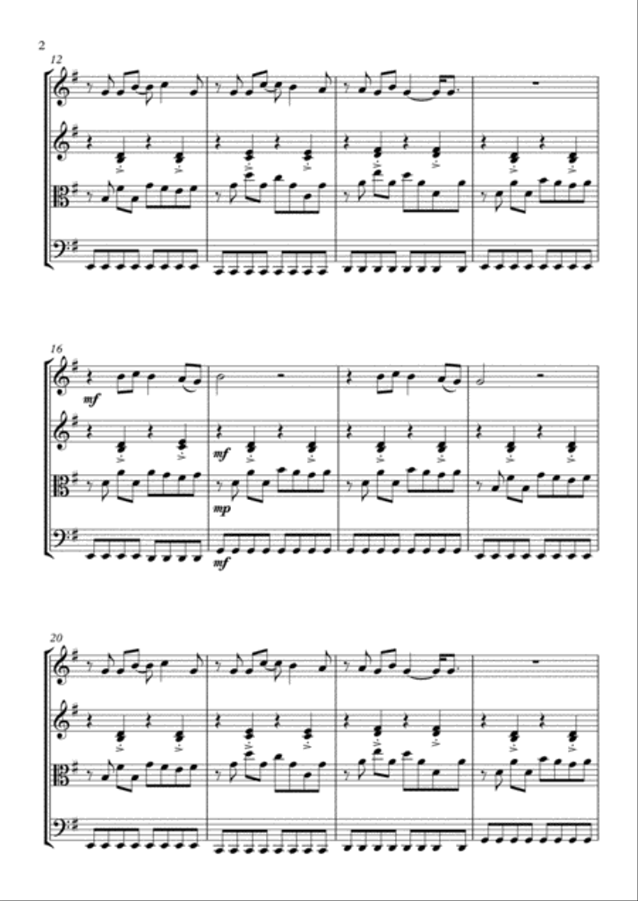 Every Breath You Take String Quartet scores gallery preview page 3
