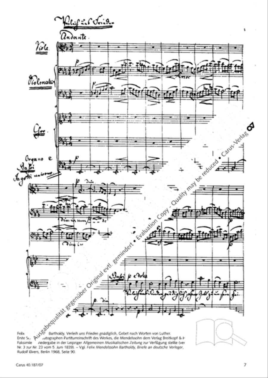 Verleih uns Frieden + Wir glauben all an einen Gott Orchestra scores gallery preview page 8