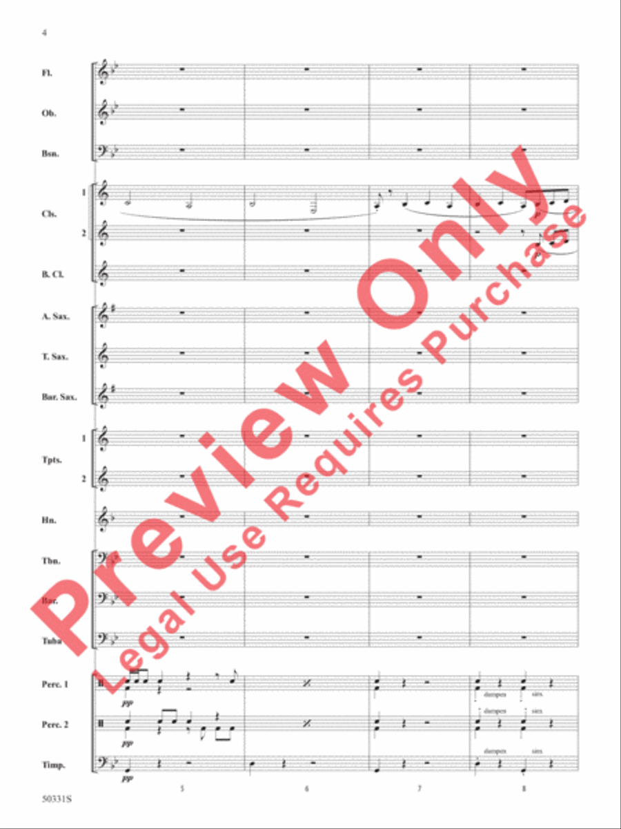 March to Nowhere Concert Band scores gallery preview page 5