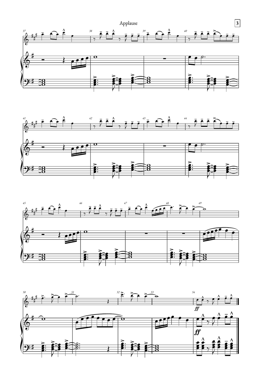 Applause B-Flat Clarinet scores gallery preview page 3