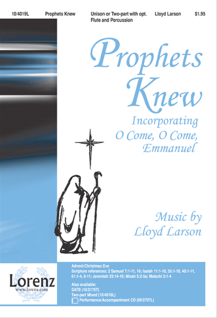 Prophets Knew Unison Choir scores gallery preview page 1