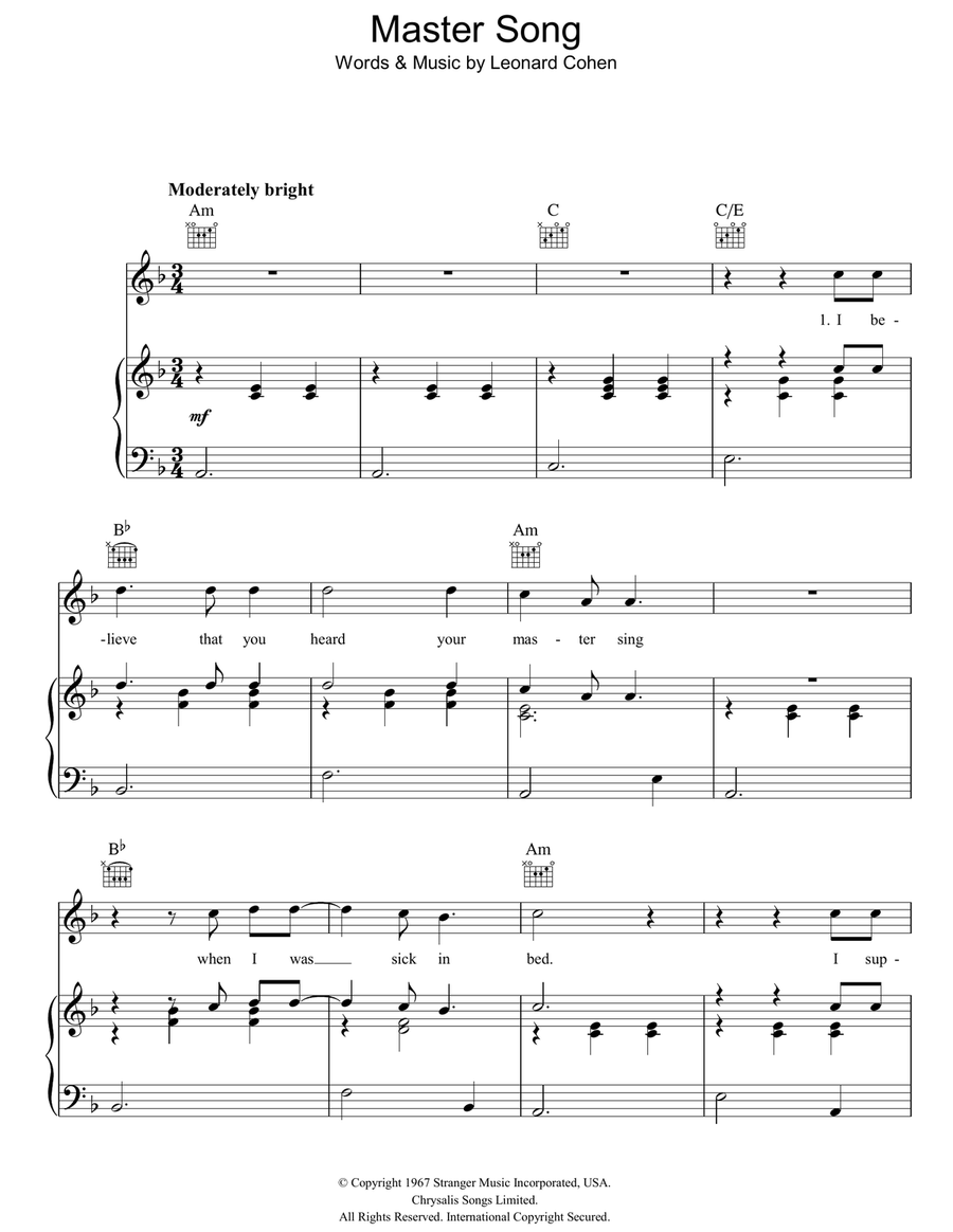 Master Song Guitar scores gallery preview page 1