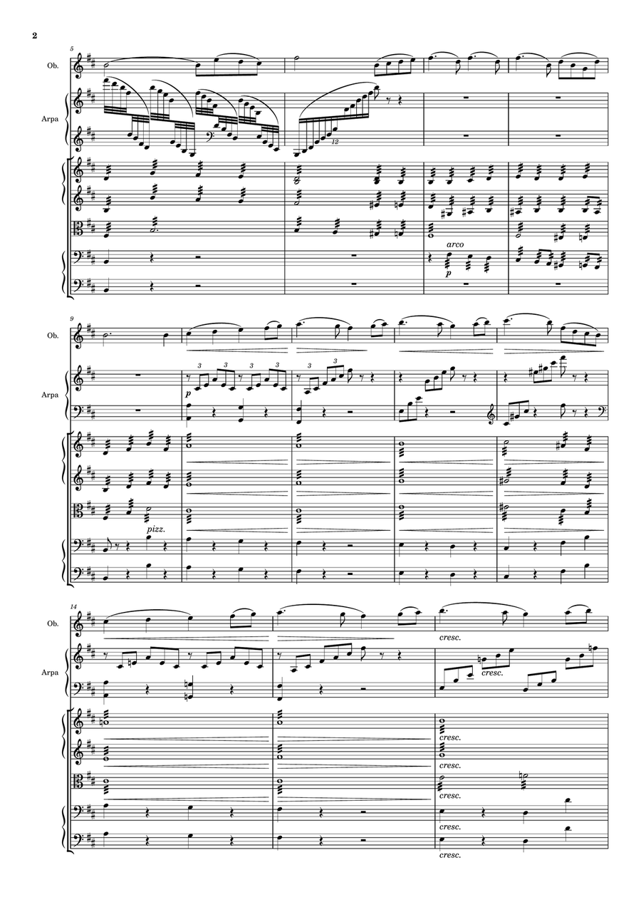 Tchaikovsky - Swan Lake (ballet), Op.20 Act II No.10 Scène in B Minor - Original Orchestra Score Full Orchestra scores gallery preview page 2