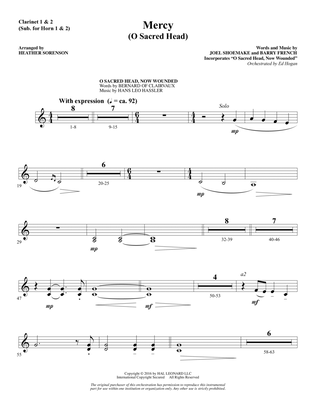 Mercy (O Sacred Head) - Clarinet (sub. Horn 1-2)