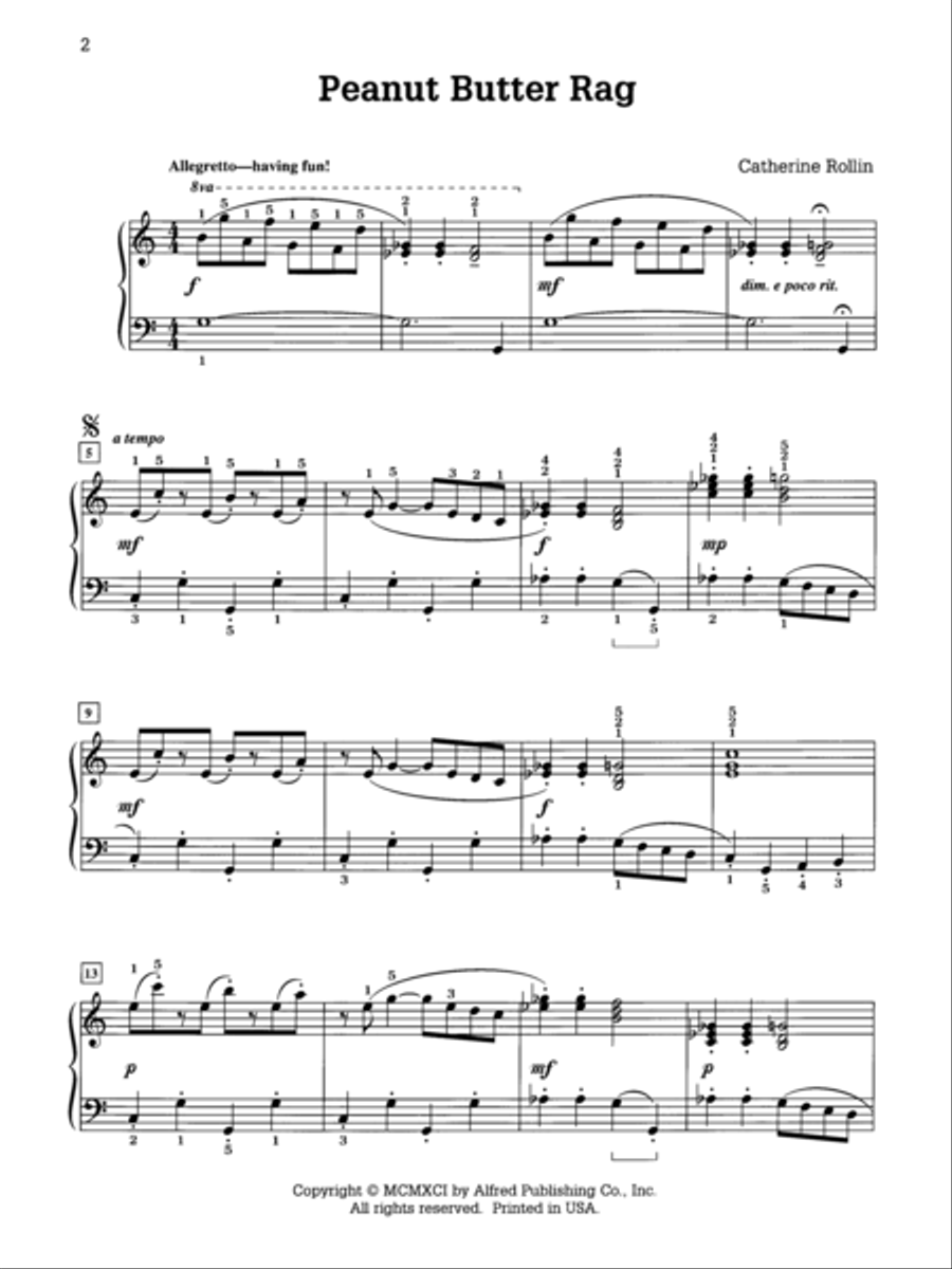 Peanut Butter Rag Piano Solo scores gallery preview page 2