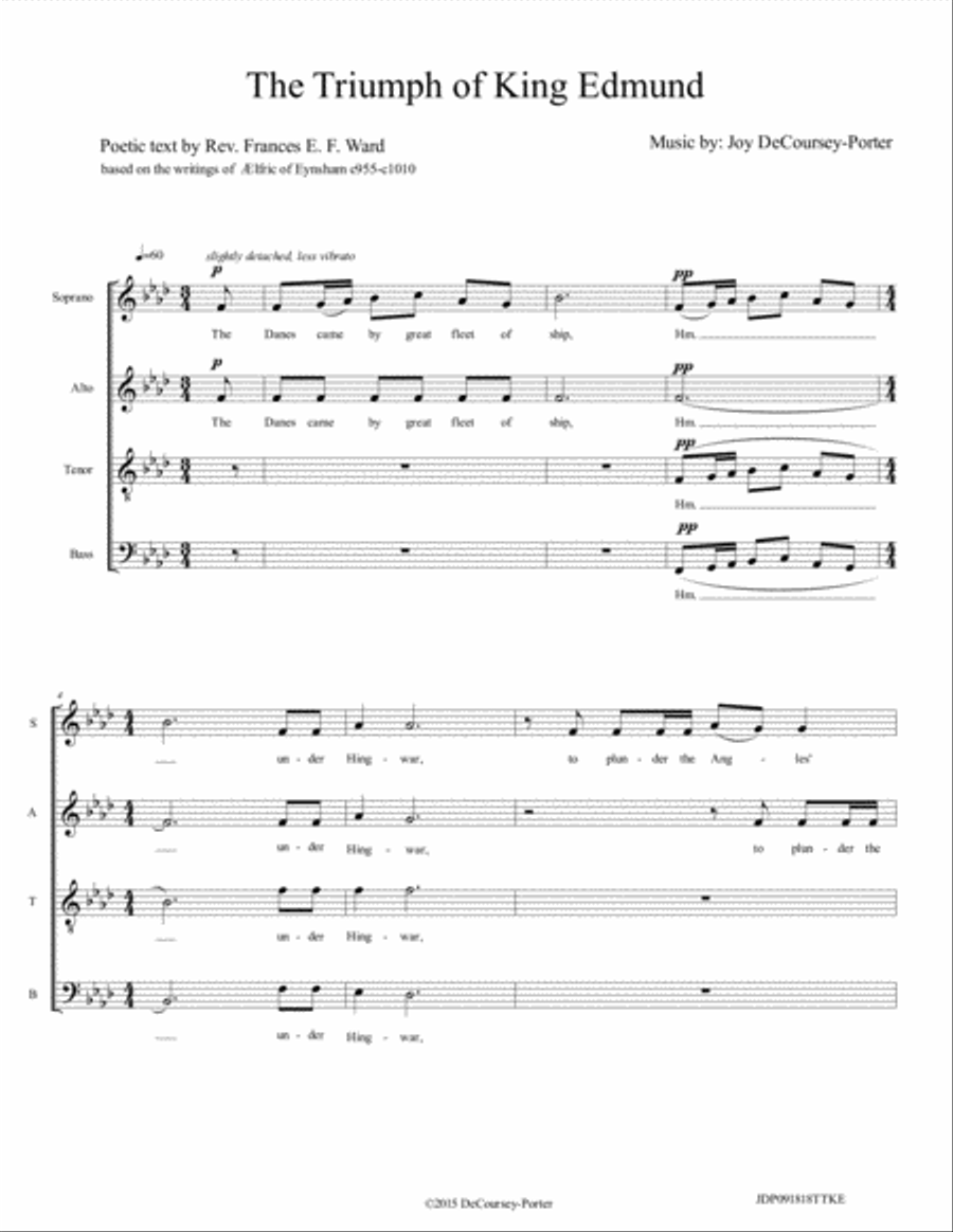 The Triumph of King Edmund 4-Part scores gallery preview page 2