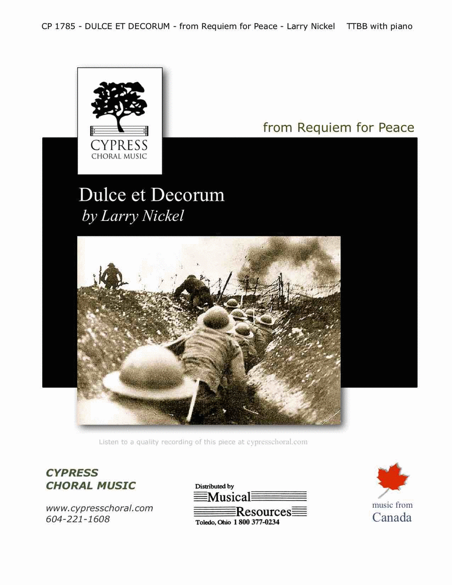 Dulce Et Decorum TTBB scores gallery preview page 1