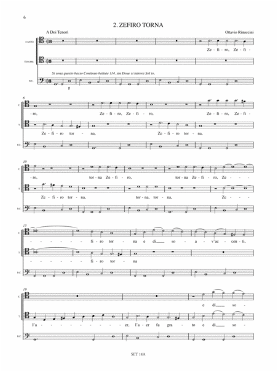 Madrigali. Libro IX (Venezia 1651) [original clefs] Score scores gallery preview page 6