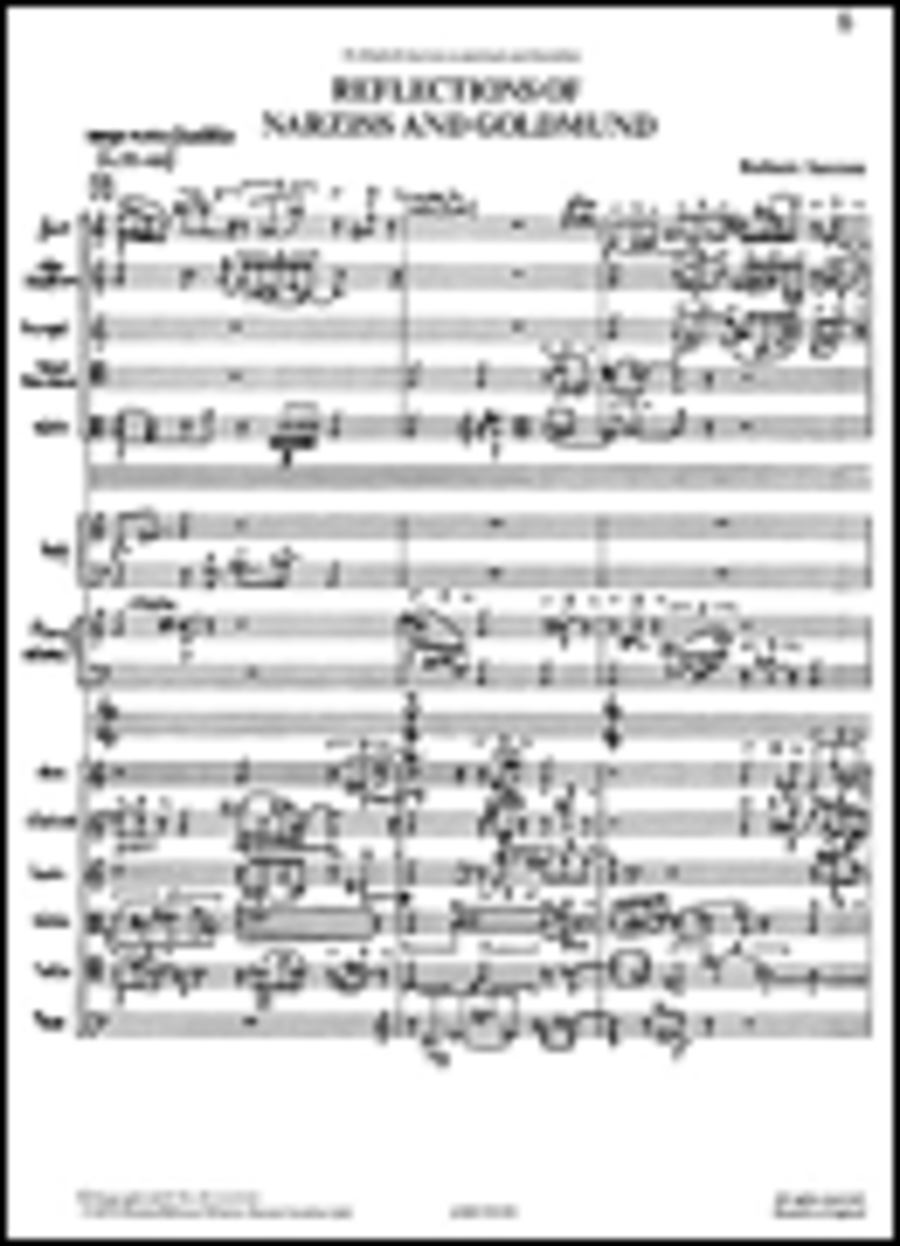 Robert Saxton: Reflections Of Narziss And Goldmund (Study Score) Harp scores gallery preview page 1