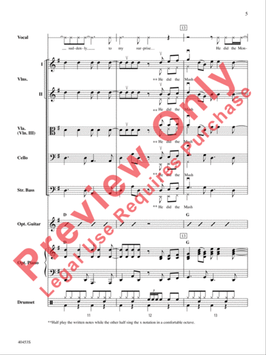 Monster Mash String Orchestra scores gallery preview page 6
