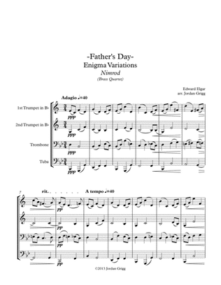 Father's Day. Enigma Variations Nimrod (Brass Quartet)