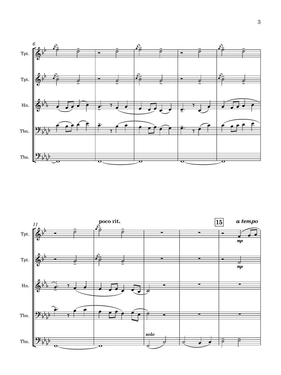 Francisque Darcieux | Noël Bressan | for Brass Quintet Brass Quintet scores gallery preview page 5