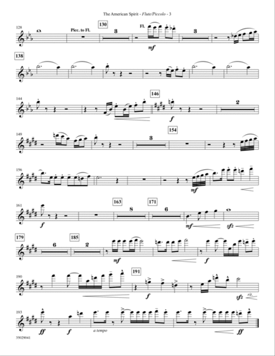 The American Spirit - Flute/Piccolo Choir scores gallery preview page 3