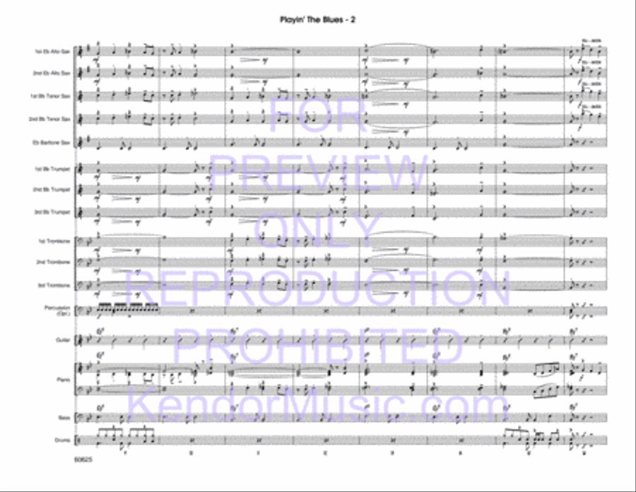 Playin' The Blues Jazz Ensemble scores gallery preview page 3