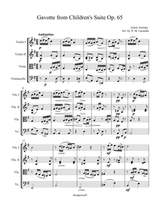 Gavotte from Children's Suite Op. 65
