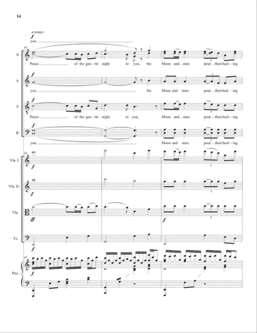 Deep Peace - Full Score and Parts Cello scores gallery preview page 15
