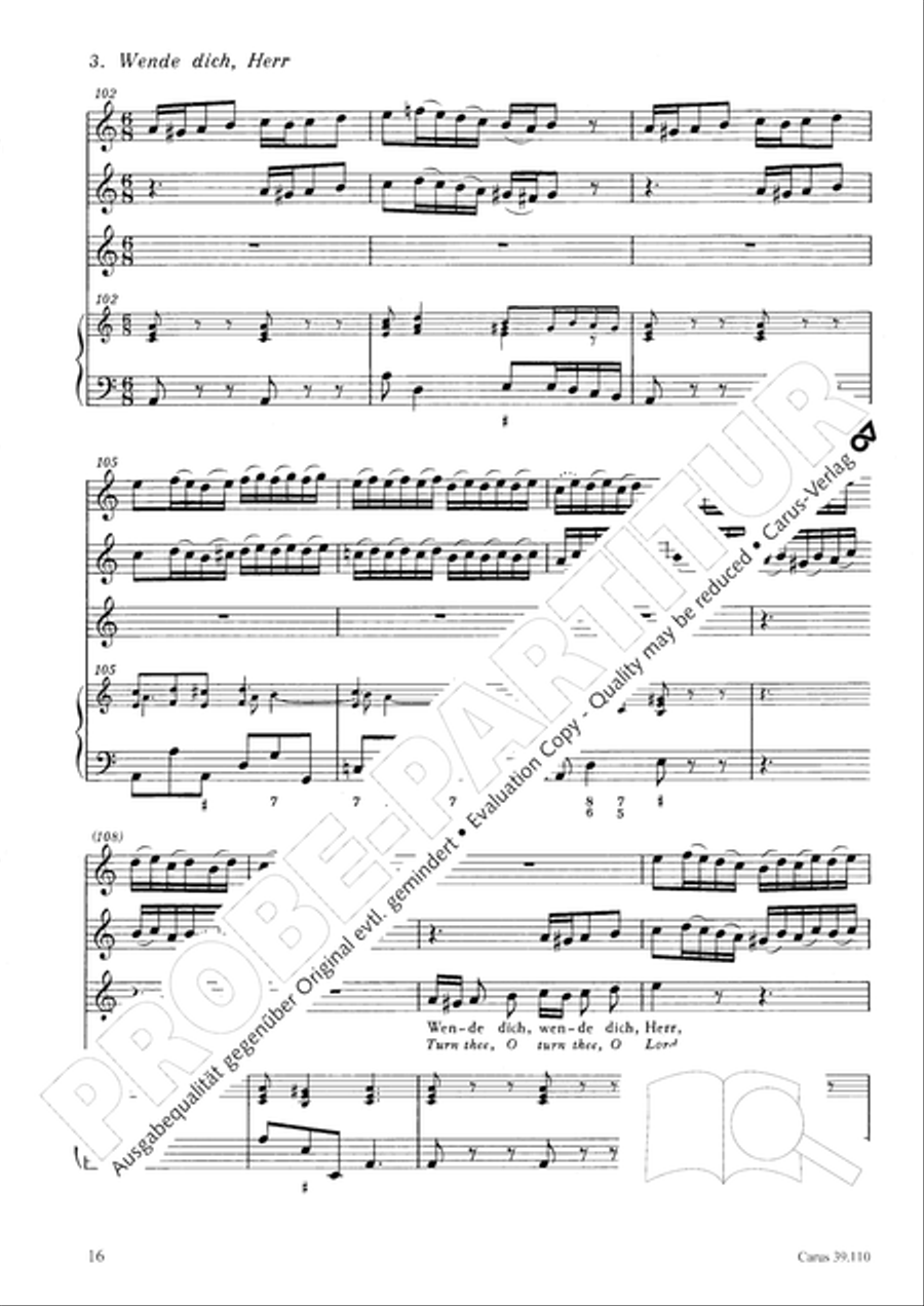 O Lord, punish me not (Ach Herr, strafe mich nicht) Tenor Voice scores gallery preview page 17