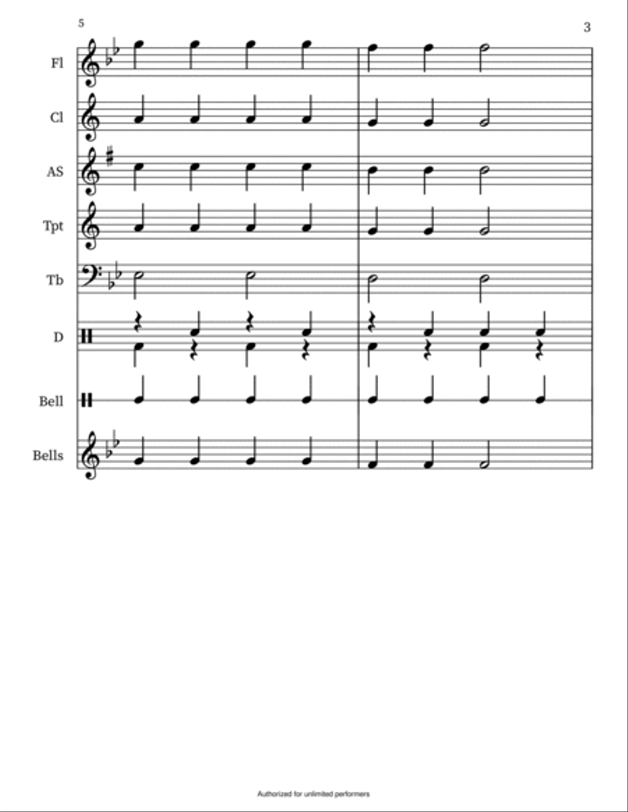 Jolly Old St. Nicholas Concert Band scores gallery preview page 3