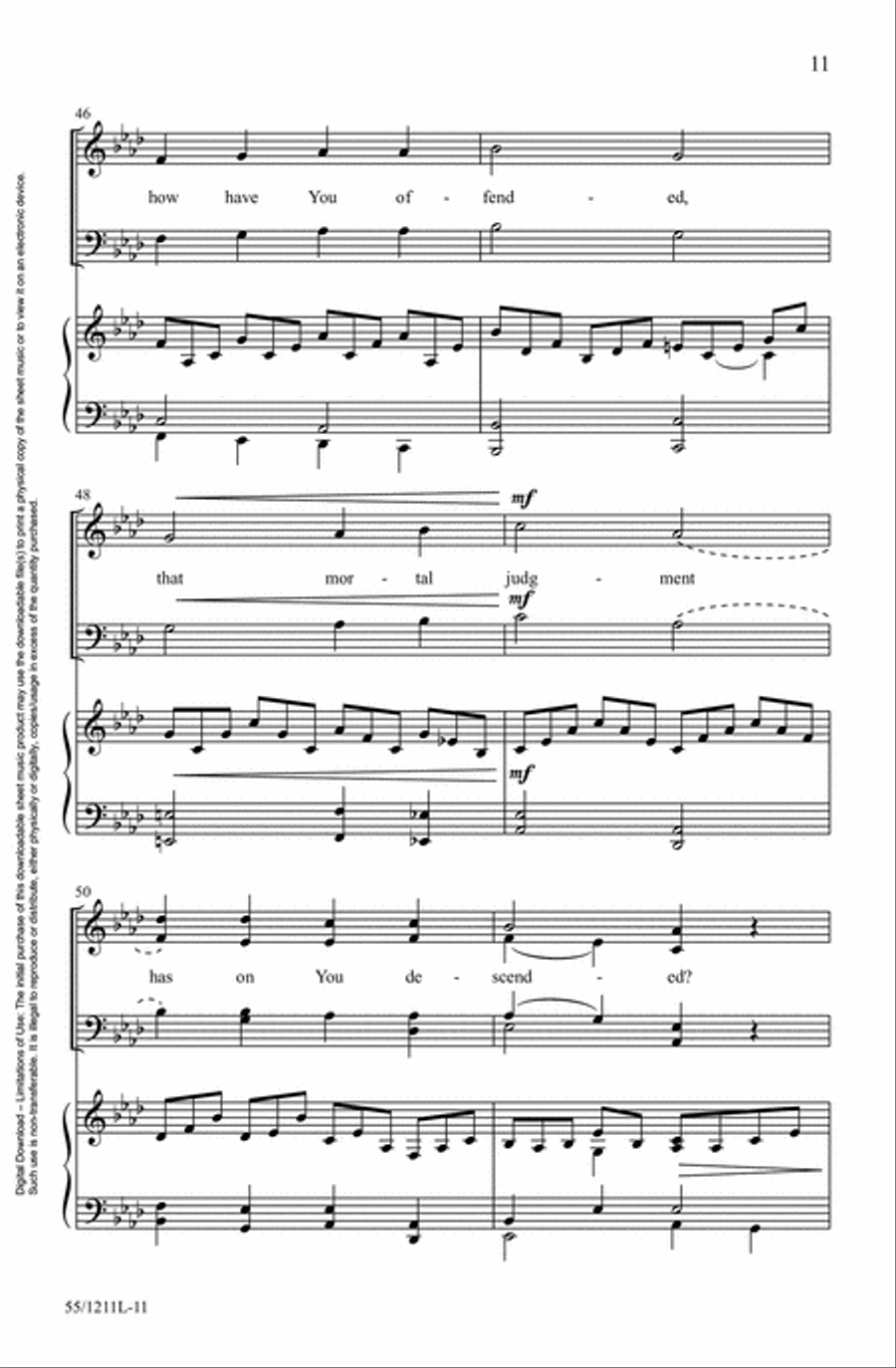 Not My Will, But Yours Choir scores gallery preview page 11