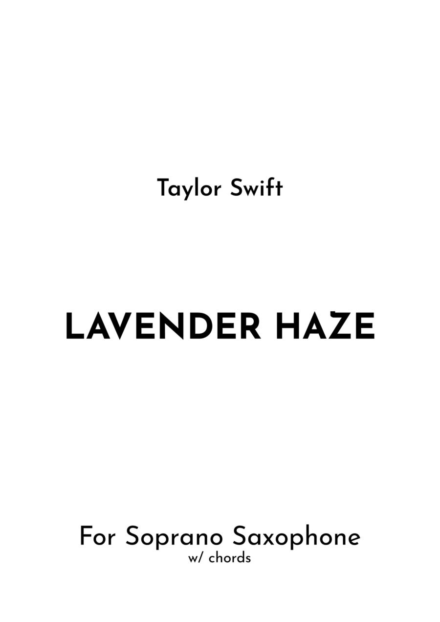 Lavender Haze Lavender Haze Soprano Saxophone scores gallery preview page 1