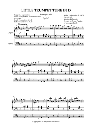 Little Trumpet Tune in D, Op. 245 (Organ Solo) by Vidas Pinkevicius