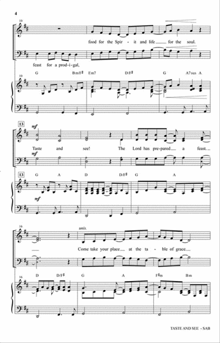 Taste and See Taste and See 3-Part scores gallery preview page 3