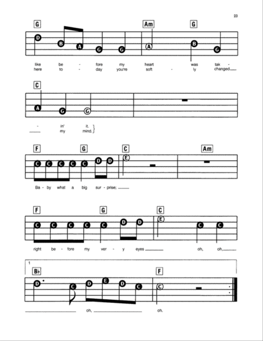 Baby What A Big Surprise Electronic Keyboard scores gallery preview page 2