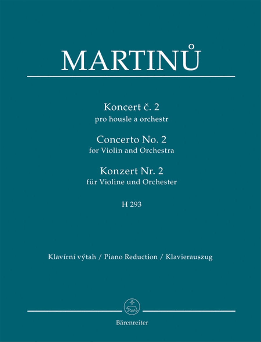 Concerto for Violin and Orchestra no. 2 H 293 Violin Solo scores gallery preview page 1