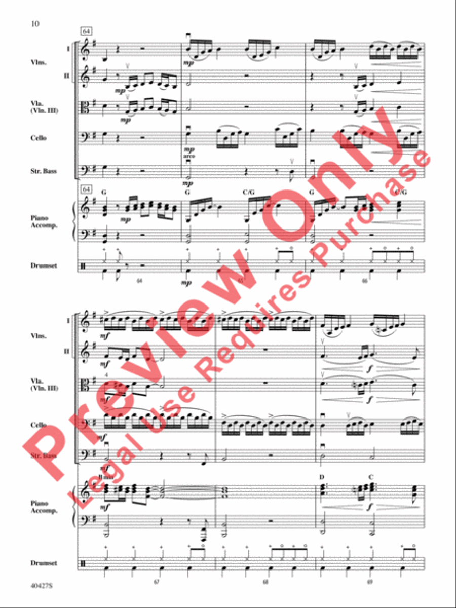 Mamma Mia!, Selections from String Orchestra scores gallery preview page 11