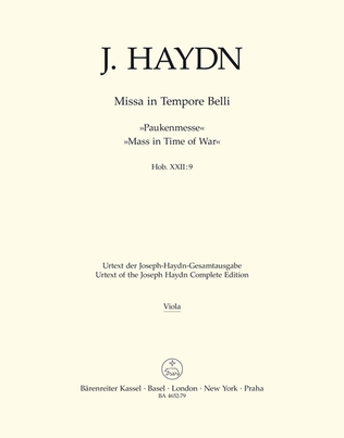 Book cover for Missa in Tempore Belli Hob.XXII:9 'Mass in Time of War'
