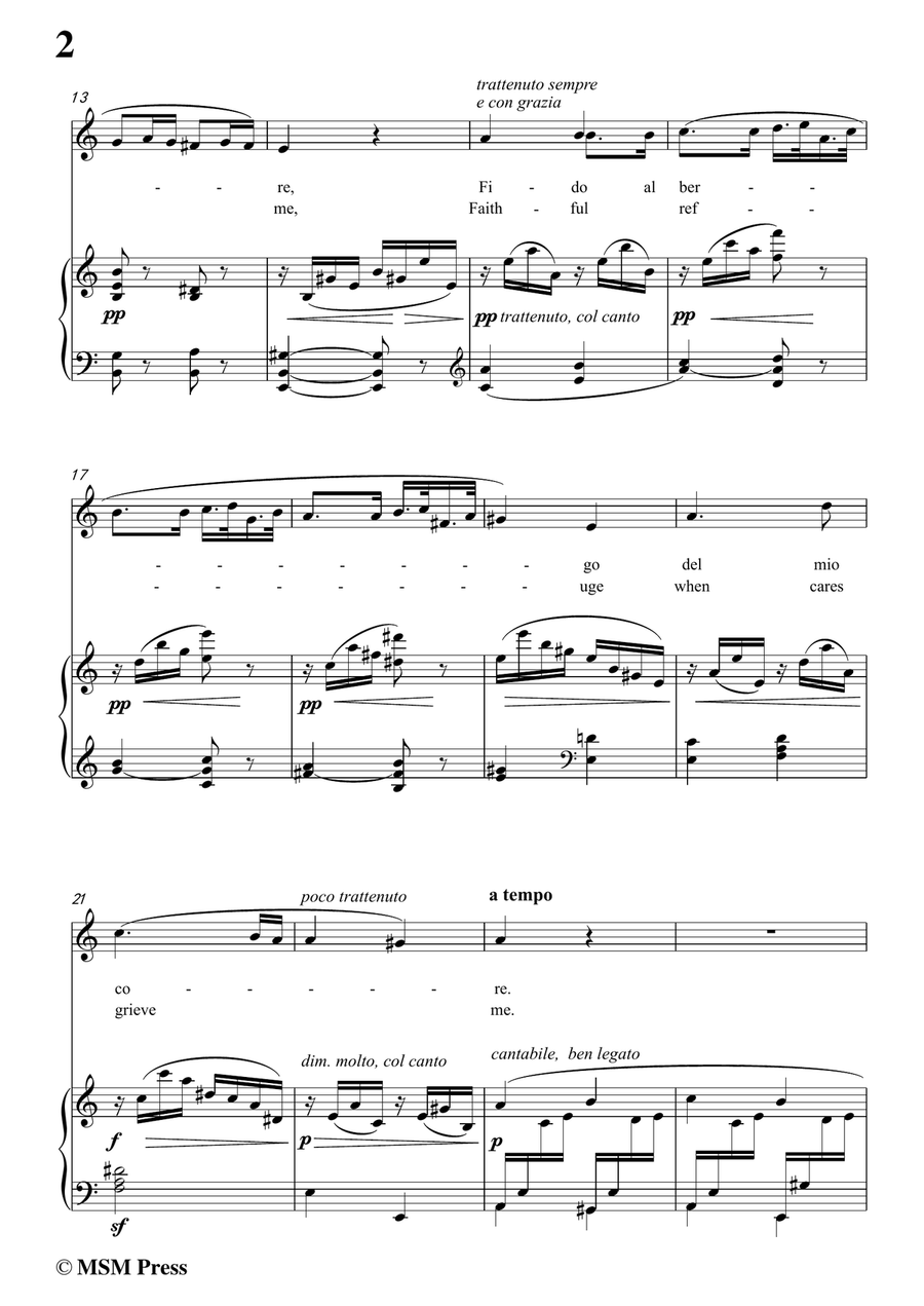 Caldara-Selve amiche,ombrose piante,in a minor,for Voice and Piano Piano, Vocal scores gallery preview page 4
