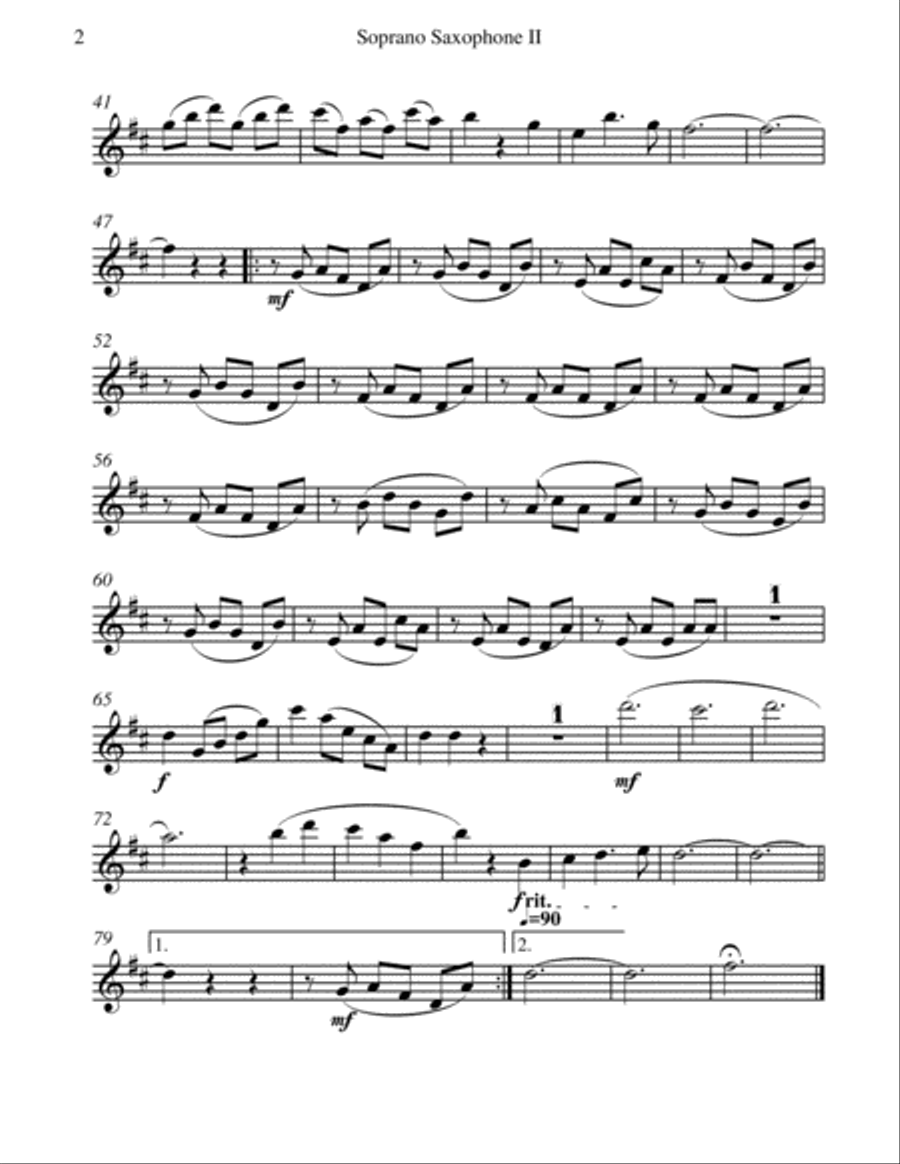 Annie's Song Saxophone Quintet scores gallery preview page 5