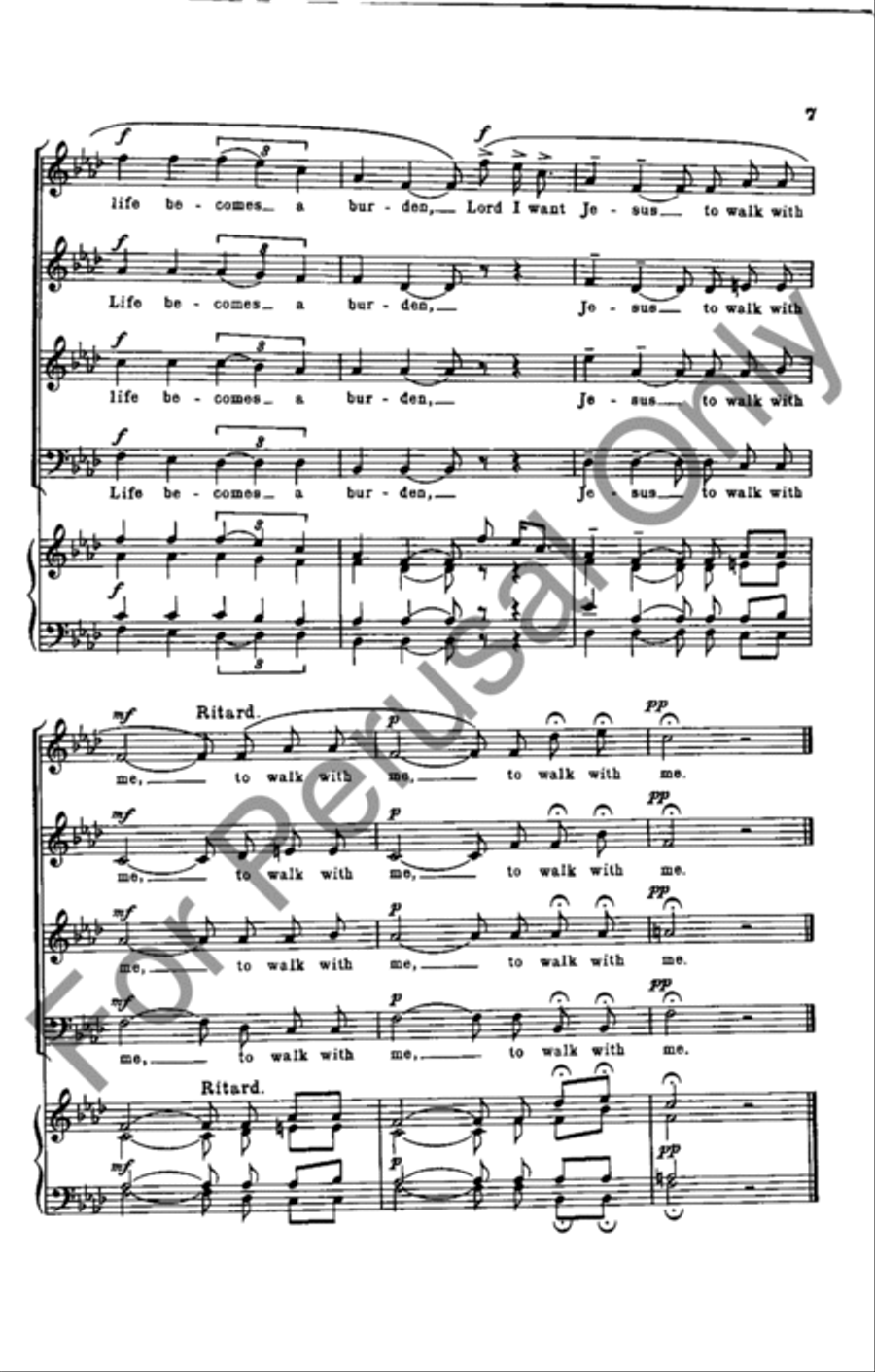 I Want Jesus To Walk With Me 4-Part scores gallery preview page 7