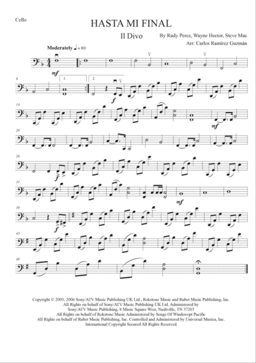 Hasta Mi Final String Quartet scores gallery preview page 4