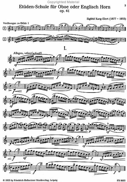 Etuden-Schule fur Oboe oder Englisch Horn, op. 41