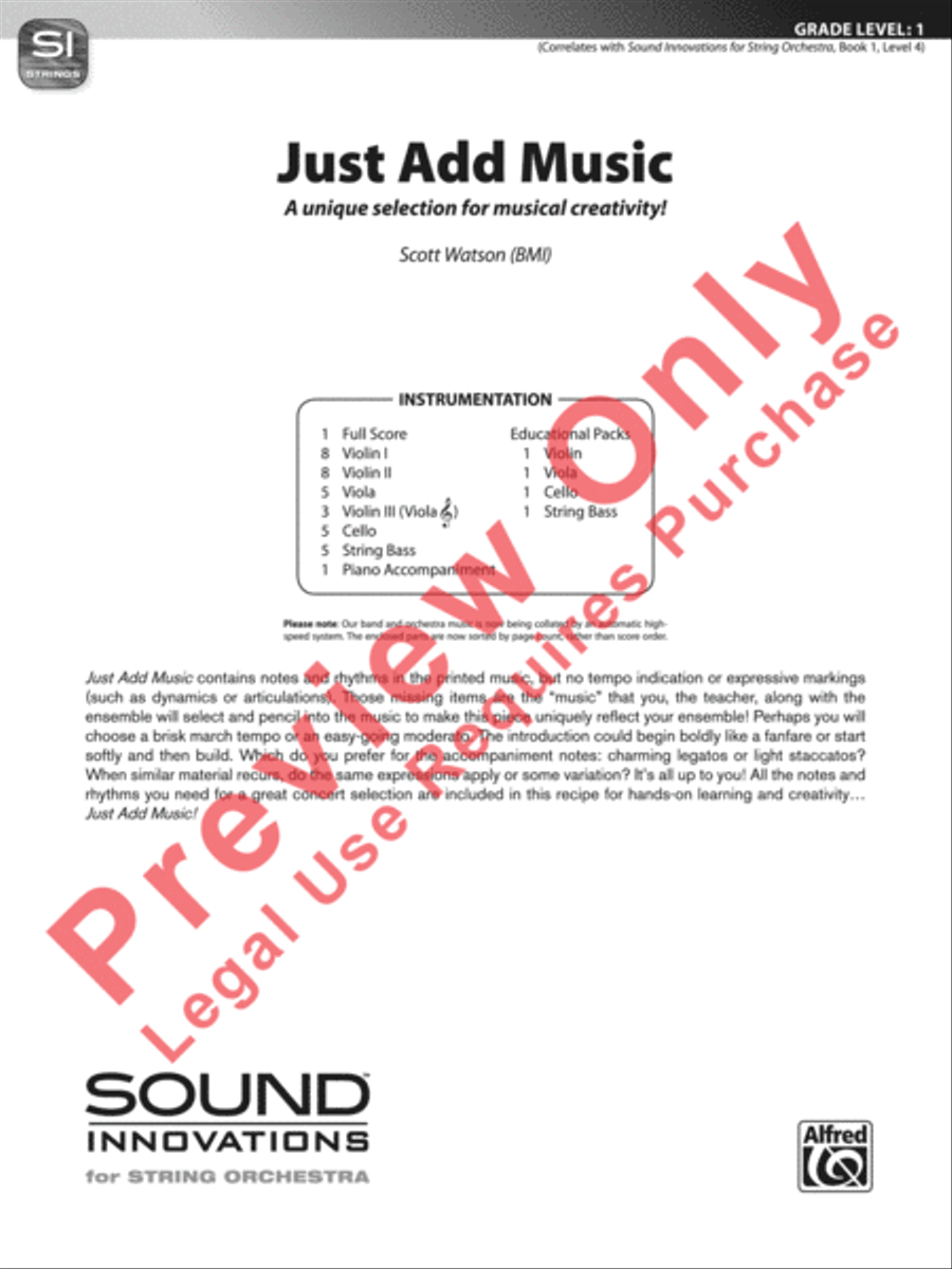 Just Add Music String Orchestra scores gallery preview page 2